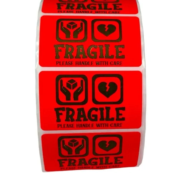 Fragile handle with care sticker | shipping supplies labels stickers new - Picture 4 of 5